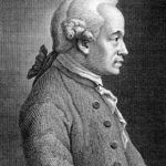 A classic portrait of Immanuel Kant in black and white